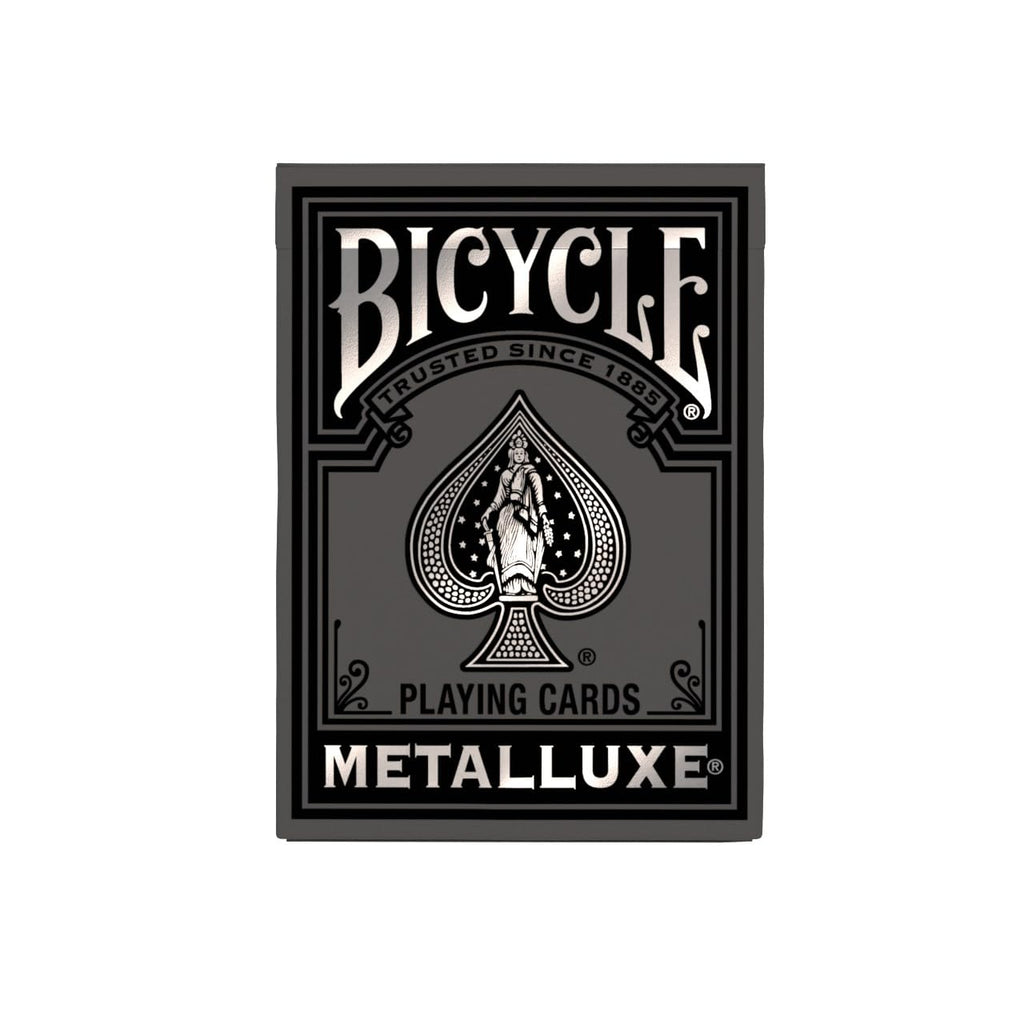 Bicycle Black and Silver Metalluxe Playing Cards – Premium Foil Deck, Classic Poker Size, Made in USA