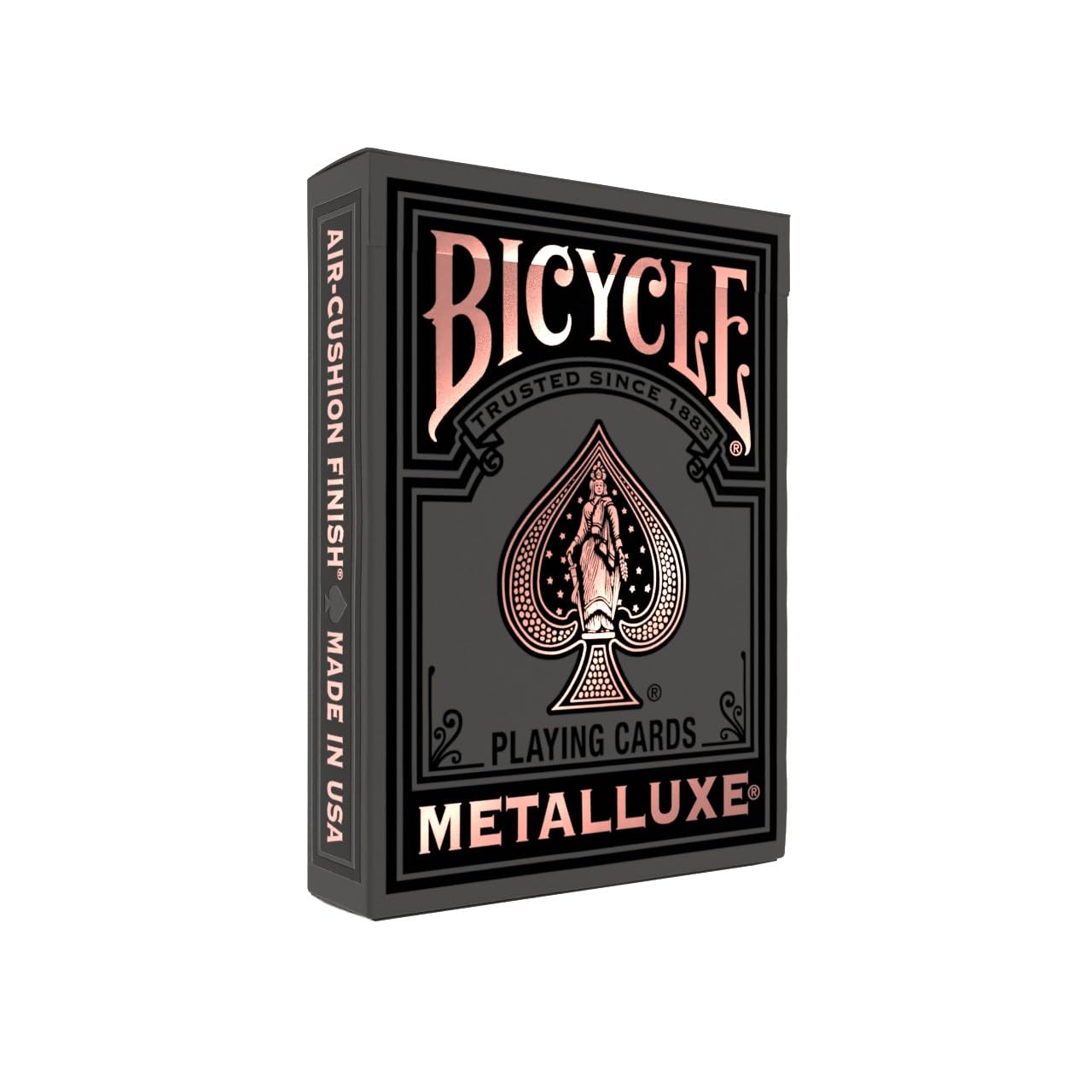 Bicycle Black & Rose Gold Metalluxe Playing Cards – Premium Foil Deck, Classic Poker Size, Collectible