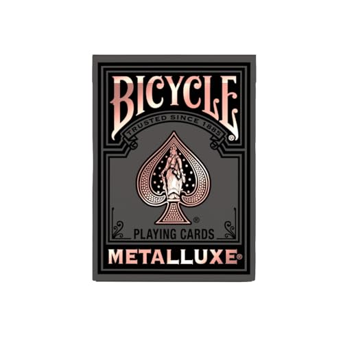 Bicycle Black & Rose Gold Metalluxe Playing Cards – Premium Foil Deck, Classic Poker Size, Collectible