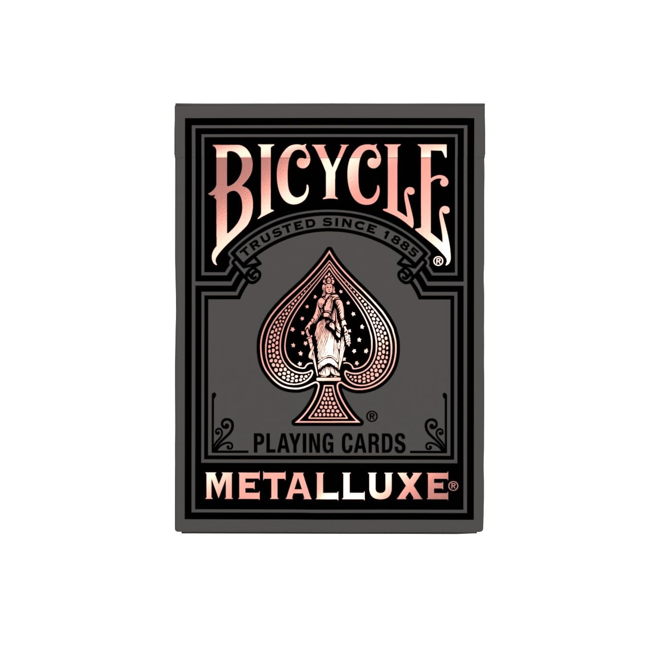 Bicycle Black & Rose Gold Metalluxe Playing Cards – Premium Foil Deck, Classic Poker Size, Collectible