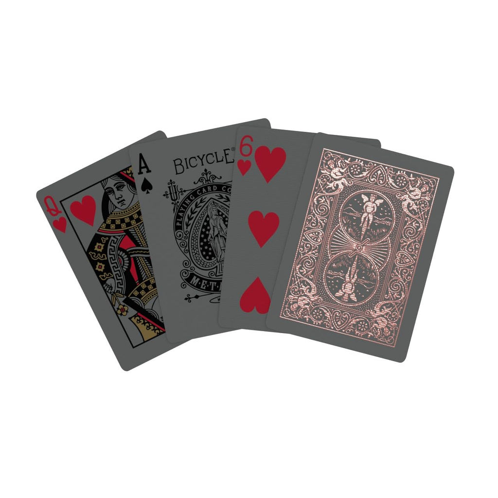 Bicycle Black & Rose Gold Metalluxe Playing Cards – Premium Foil Deck, Classic Poker Size, Collectible