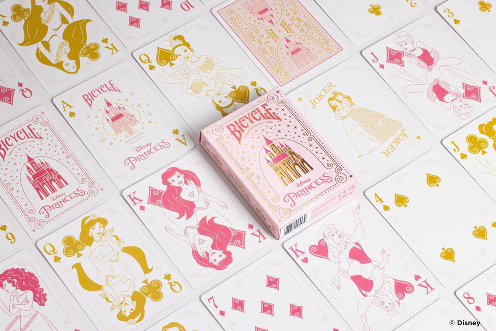 Bicycle Disney Princess Playing Cards – Pink or Blue Deck with 12 Princess Court Cards