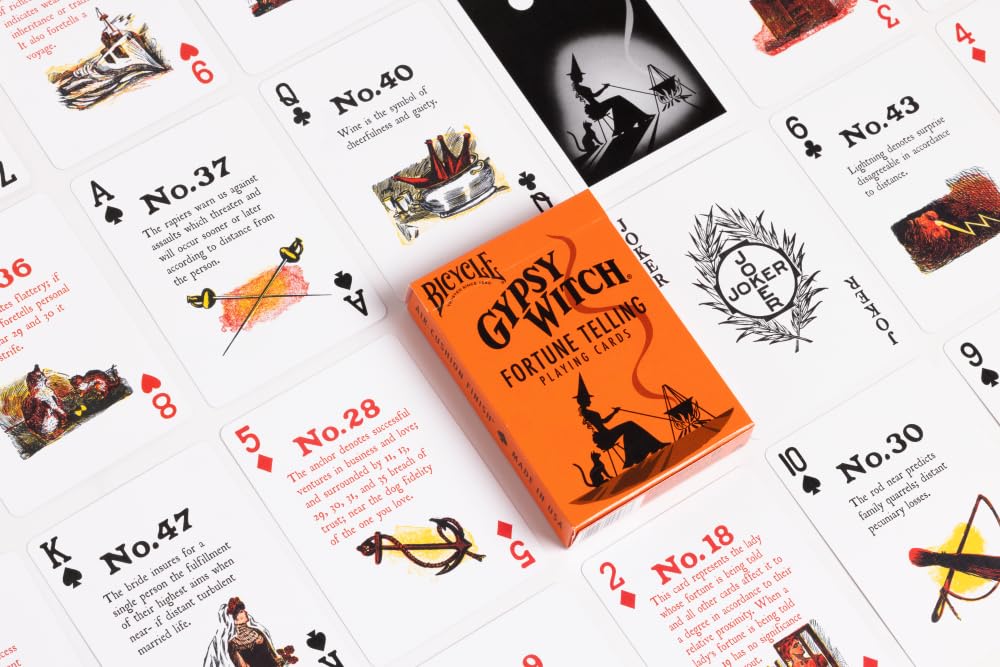 Bicycle Gypsy Witch Fortune Telling Playing Cards – 52-Card Deck for Games & Cartomancy