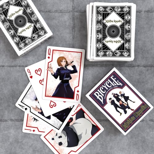 Bicycle Jujutsu Kaisen Collectible Deck of Cards – Official Anime Playing Cards, Poker Size, 52 Cards