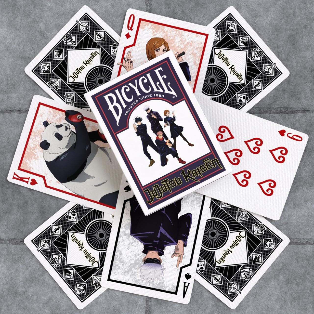 Bicycle Jujutsu Kaisen Collectible Deck of Cards – Official Anime Playing Cards, Poker Size, 52 Cards