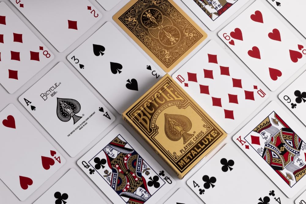 Bicycle Metalluxe Gold Playing Cards - Premium Metal Foil, Poker Size Deck