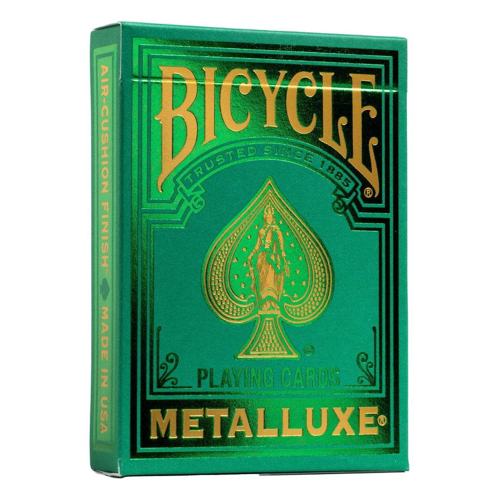 Bicycle Metalluxe Green Playing Cards – Metal Foil Finish, Poker Size Deck