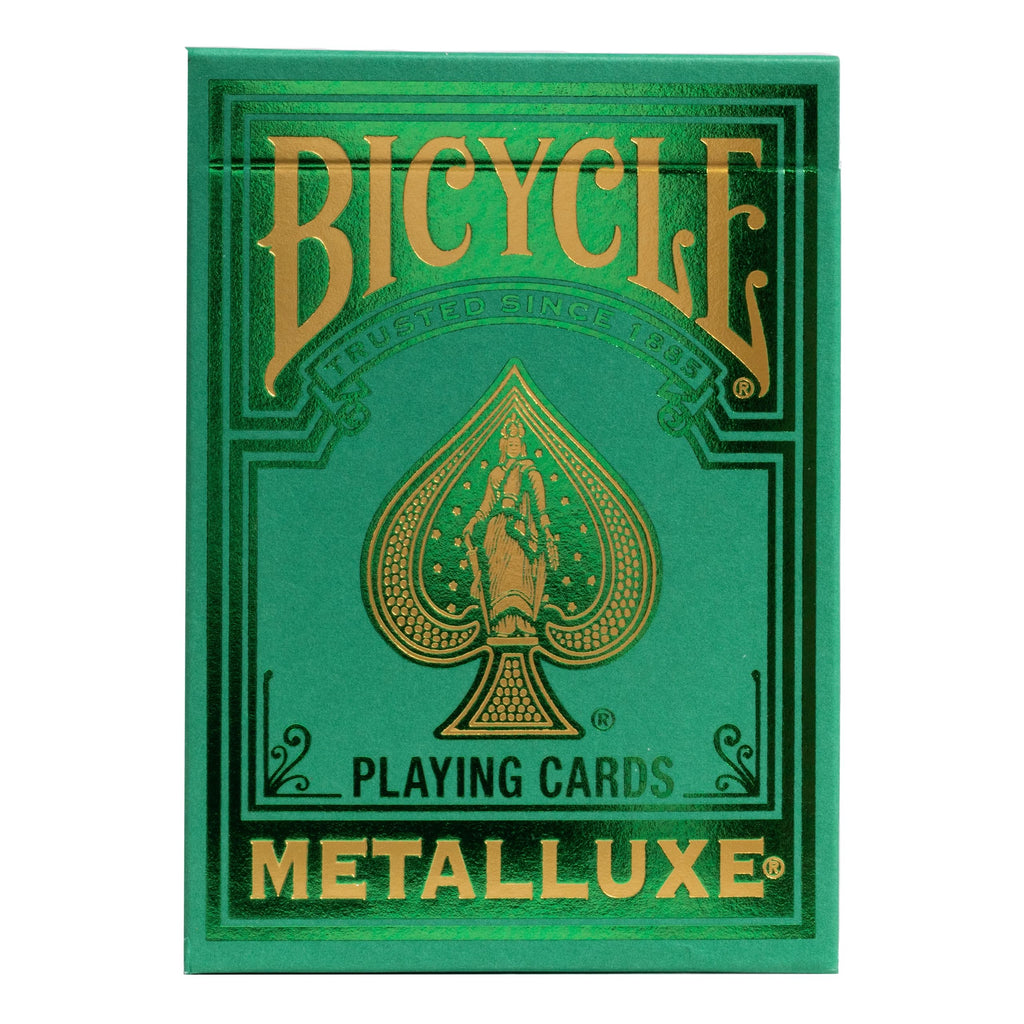 Bicycle Metalluxe Green Playing Cards – Metal Foil Finish, Poker Size Deck
