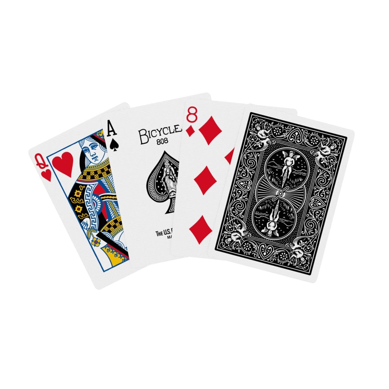 Bicycle Playing Cards 4 Pack: Standard Index Poker Decks in Red and Black for Games & Magic