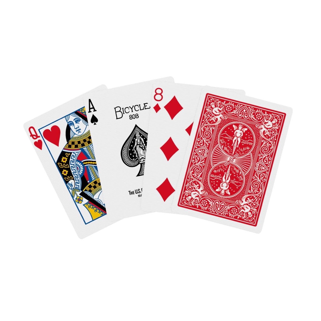 Bicycle Playing Cards 4 Pack: Standard Index Poker Decks in Red and Black for Games & Magic