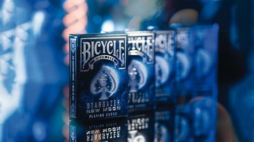 Bicycle Stargazer New Moon Playing Cards – Blue Custom Deck with Silver Foil