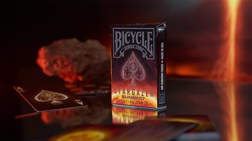Bicycle Sunspot Stargazer Playing Cards – Vibrant Solar Design with Air-Cushion Finish