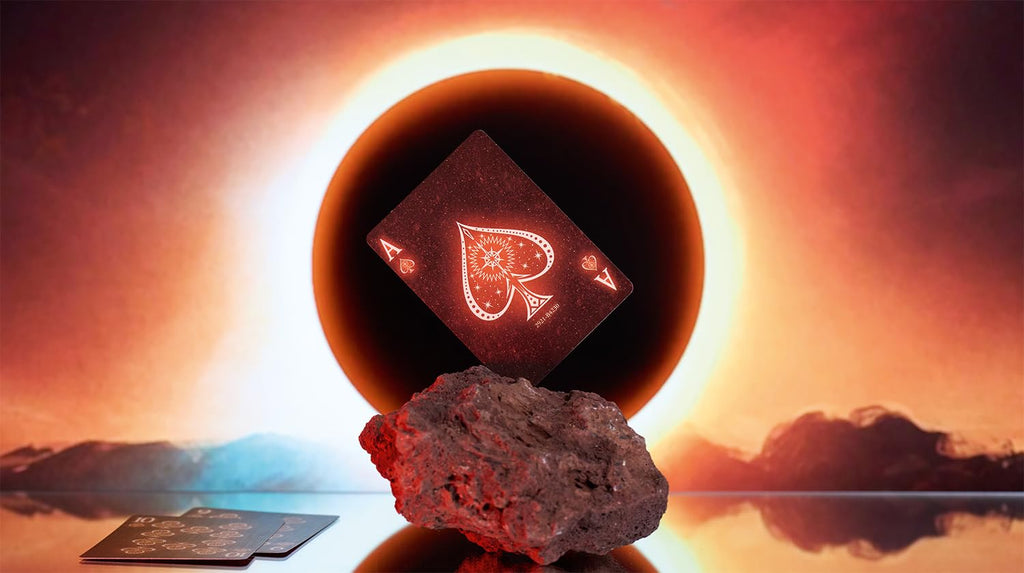 Bicycle Sunspot Stargazer Playing Cards – Vibrant Solar Design with Air-Cushion Finish