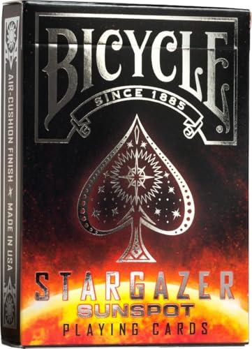 Bicycle Sunspot Stargazer Playing Cards – Vibrant Solar Design with Air-Cushion Finish