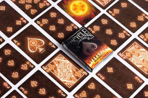 Bicycle Sunspot Stargazer Playing Cards – Vibrant Solar Design with Air-Cushion Finish