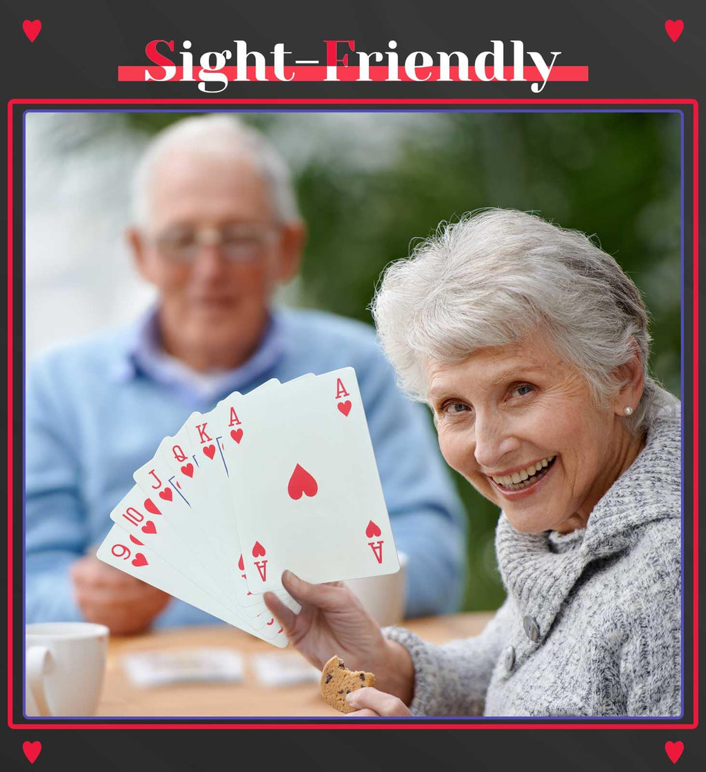 BIERDORF Giant Playing Cards 8x11 Inches – Jumbo Deck for Low Vision & Seniors