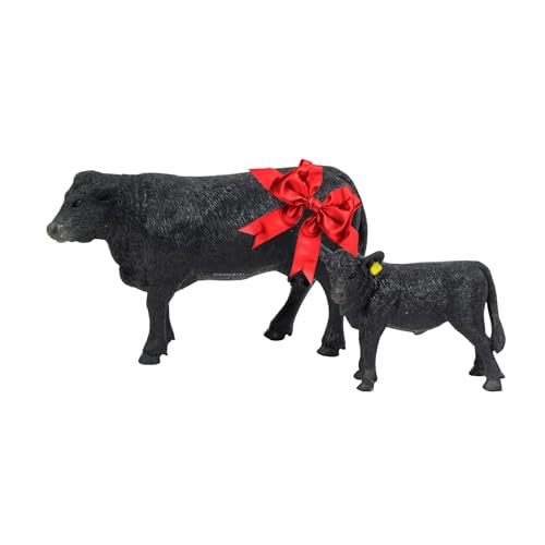 Big Country Toys Angus Cow & Calf 1:20 Scale Hand Painted Farm Animal Figurine Pair