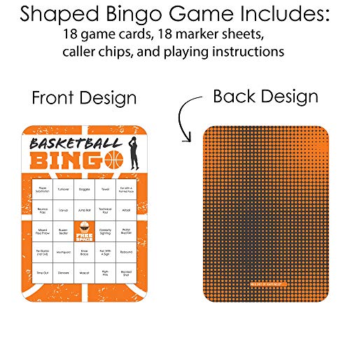 Big Dot of Happiness Basketball Bingo Game – Let the Madness Begin – 18 Cards for College Basketball Parties