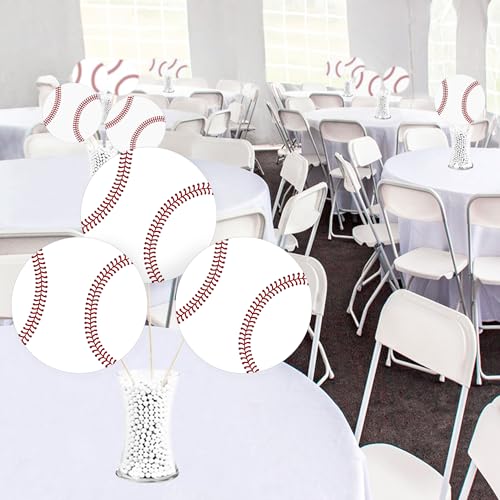 Big Dot of Happiness Batter Up Baseball Party Decorations - 20 Double-Sided Cut-Outs, 7.75 Inch