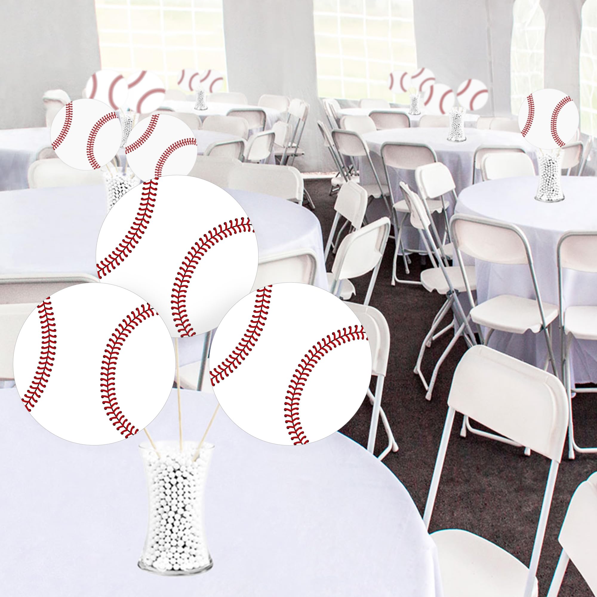 Big Dot of Happiness Batter Up Baseball Party Decorations - 20 Double-Sided Cut-Outs, 7.75 Inch