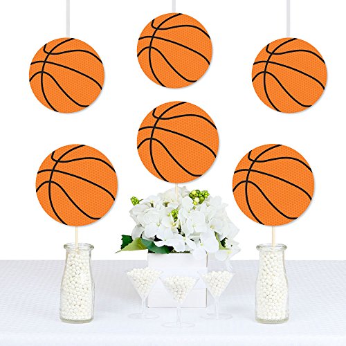 Big Dot of Happiness Nothin' but Net Basketball Paper Cutouts – 20-Piece Set for Sports-Themed Parties