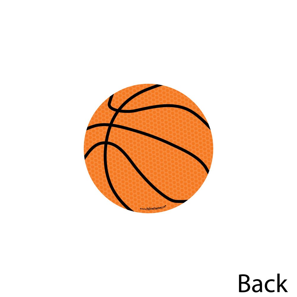 Big Dot of Happiness Nothin' but Net Basketball Paper Cutouts – 20-Piece Set for Sports-Themed Parties