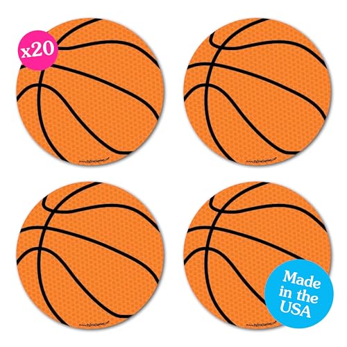 Big Dot of Happiness Nothin' but Net Basketball Paper Cutouts – 20-Piece Set for Sports-Themed Parties
