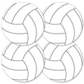Big Dot of Happiness Volleyball Party Decorations - 20 Double-Sided Paper Cutouts, 5.5-Inch Sports-Themed Decor
