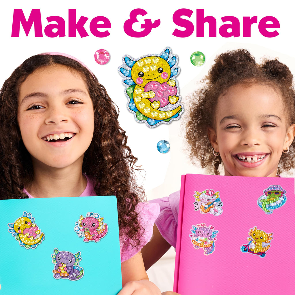 Big Gem Diamond Painting Kit – Axolotl Stickers & Suncatchers for Kids Ages 6-8+