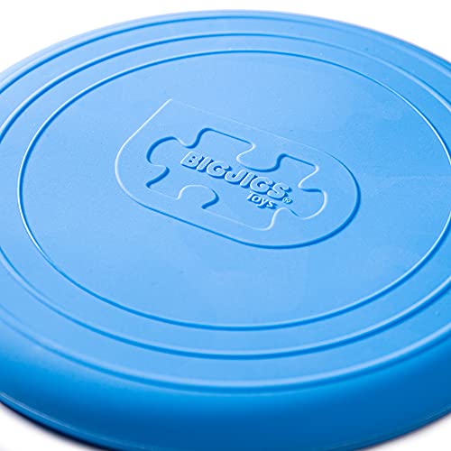 Bigjigs Toys Silicone Frisbee Flying Disc for Kids - Ocean Blue Flexible Beach Toy