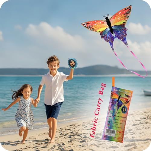 Bionic Flying Insect Kite – 4-Wing Butterfly & Dragonfly Kite with Rotating Reel, Easy to Fly for Kids and Adults