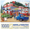 Bits and Pieces 1000 Piece Jigsaw Puzzle – Frank's Friendly Service by Kay Lamb Shannon (20" x 27")