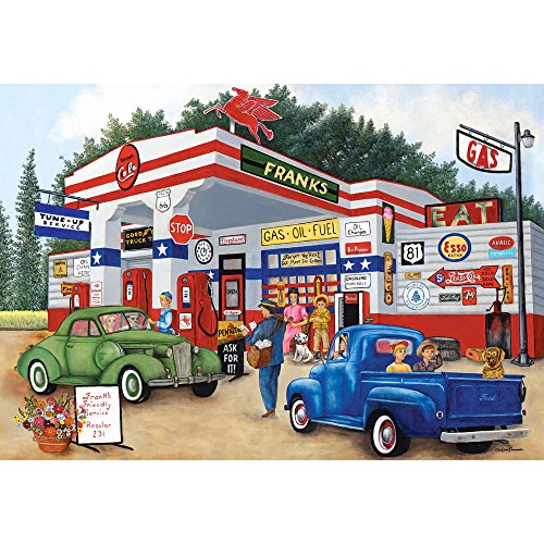 Bits and Pieces 1000 Piece Jigsaw Puzzle – Frank's Friendly Service by Kay Lamb Shannon (20" x 27")