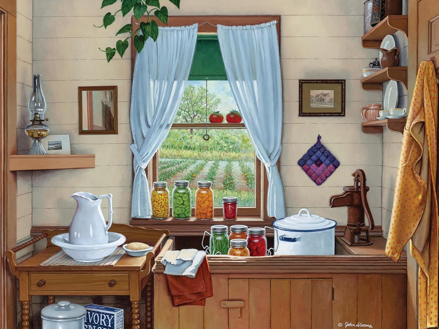 Bits and Pieces 300-Piece Jigsaw Puzzle – A Taste of Summer by John Sloane, 18" x 24" Large Piece Kitchen Scene