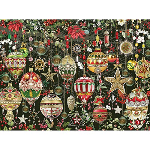Bits and Pieces 300 Piece Jigsaw Puzzle – Christmas Ornaments by Barbara Behr, 18" x 24"