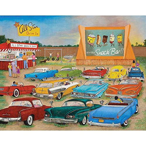 Bits and Pieces – 300 Piece Jigsaw Puzzle – Drive Inn - Classic Americana by Kay Lamb Shannon (18" x 24")