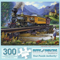 Bits and Pieces 300-Piece Jigsaw Puzzle – Old Stream Train by Oleg Gavrilov, 18x24 Inches