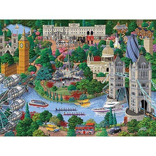 Bits and Pieces 300-Piece London City View Jigsaw Puzzle – 18x24 Inch Finished Size by Joseph Burgess