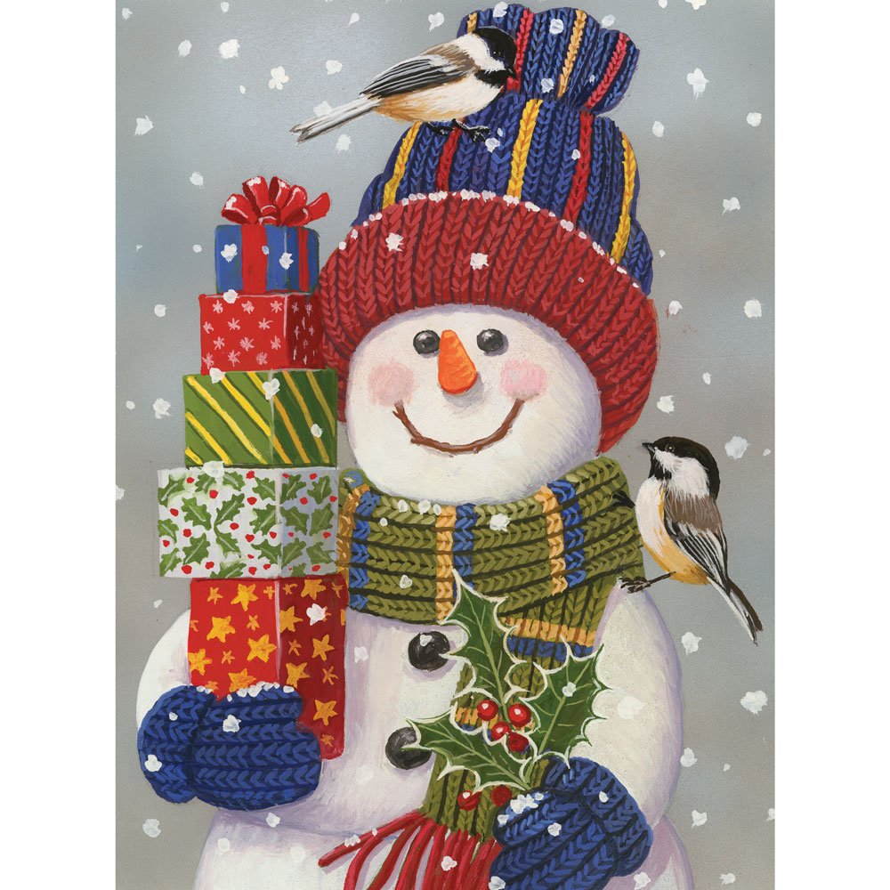 Bits and Pieces 300-Piece Snowman Christmas Jigsaw Puzzle by William Vanderdasson – 18" x 24"