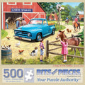 Bits and Pieces 500 Piece Jigsaw Puzzle 'A Stop at the Stables' – 18" x 24" Farm Scene by Kevin Walsh