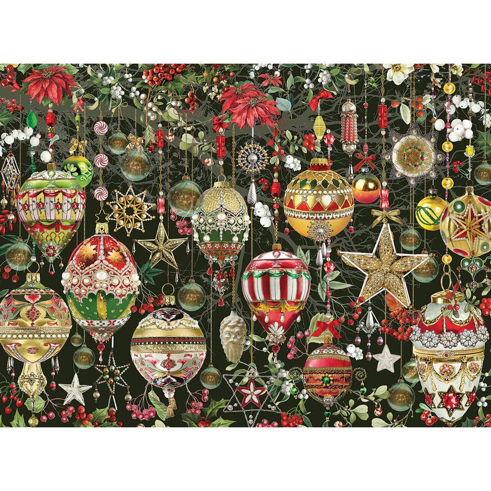 Bits and Pieces 500-Piece Jigsaw Puzzle – Christmas Ornaments by Barbara Behr, 18" x 24"