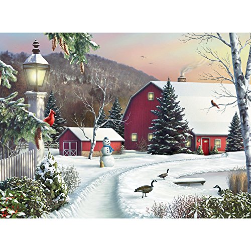 Bits and Pieces 500 Piece Jigsaw Puzzle – 'In the Still Light of Dawn' Winter Scene by Alan Giana, 18" x 24"