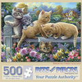 Bits and Pieces 500 Piece Jigsaw Puzzle – Kittens on a Fence by Oleg Gavrilov (18" x 24")