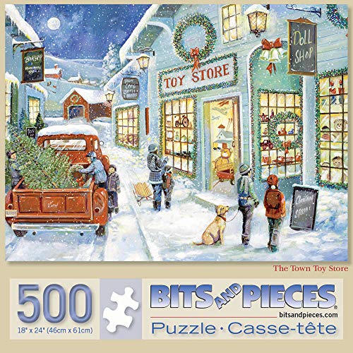 Bits and Pieces 500-Piece Jigsaw Puzzle – The Town Toy Store by Ruane Manning, 18" x 24"
