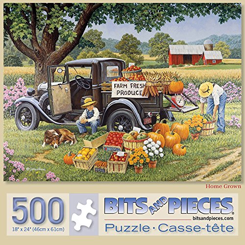 Bits and Pieces 500 Piece Puzzle – Fall On The Farm by John Sloane – 18x24 Inch Jigsaw for Adults