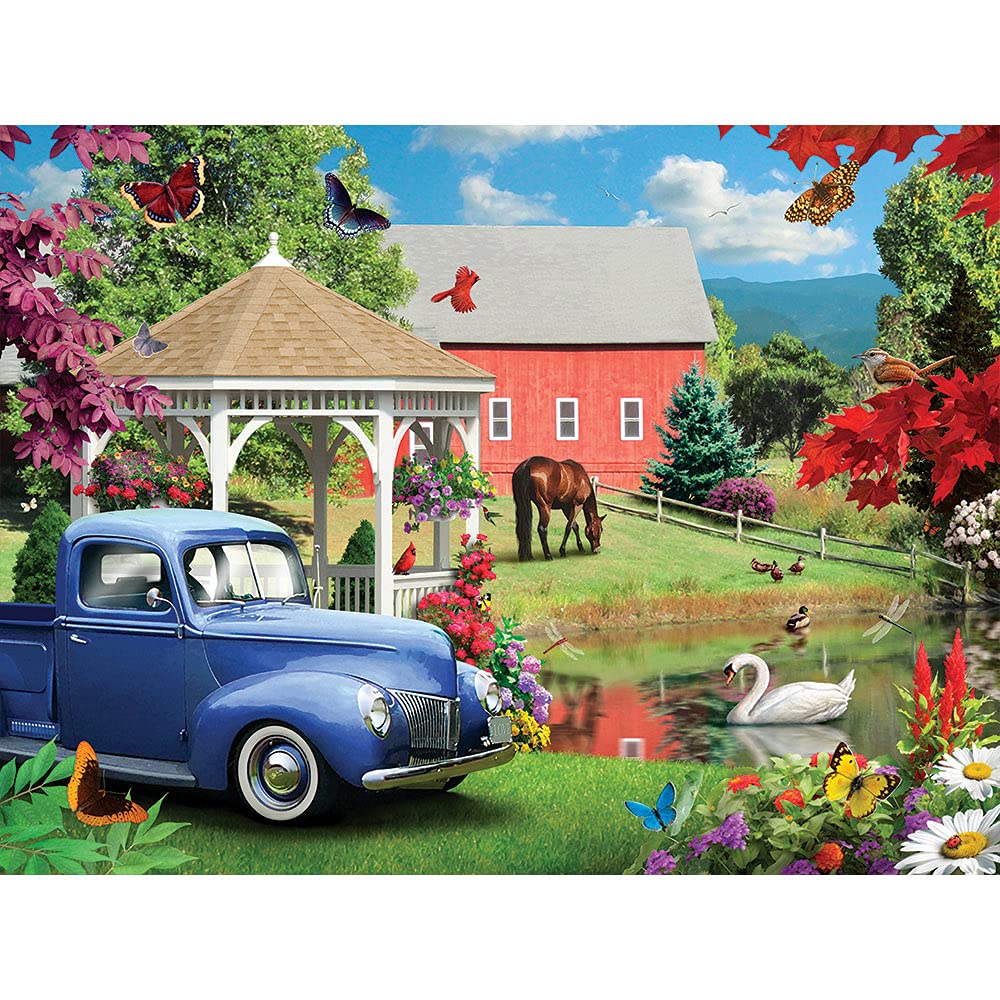 Bits and Pieces A Simple Time 500-Piece Jigsaw Puzzle – Spring Farm Scene, 18x24 Inches