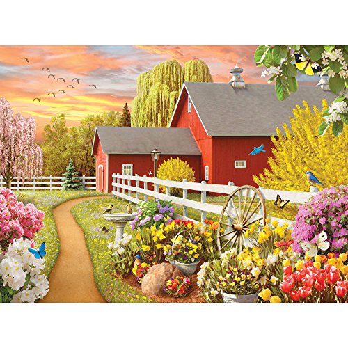 Bits and Pieces Awaken III 500 Piece Jigsaw Puzzle – Sun Rising Over Farm by Alan Giana