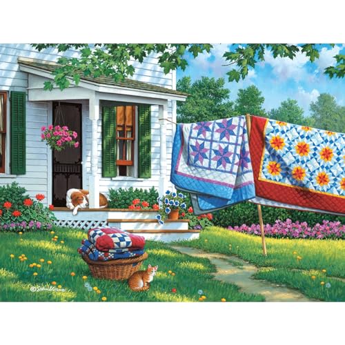 Bits and Pieces Calico Country 300-Piece Jigsaw Puzzle – Large Pieces, 18x24