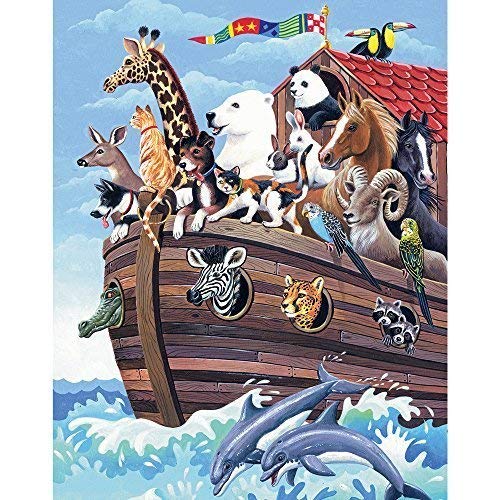 Bits and Pieces Noah's Ark 200-Piece Jigsaw Puzzle – Barbara Gibson Art, 15x19 Inch