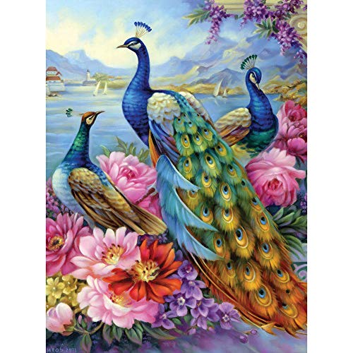 Bits and Pieces Peacocks 300 Piece Jigsaw Puzzle – Large Adult Puzzle by Oleg Gavrilov, 18x24"